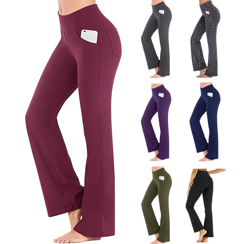 Bootcut yoga pants with pocket